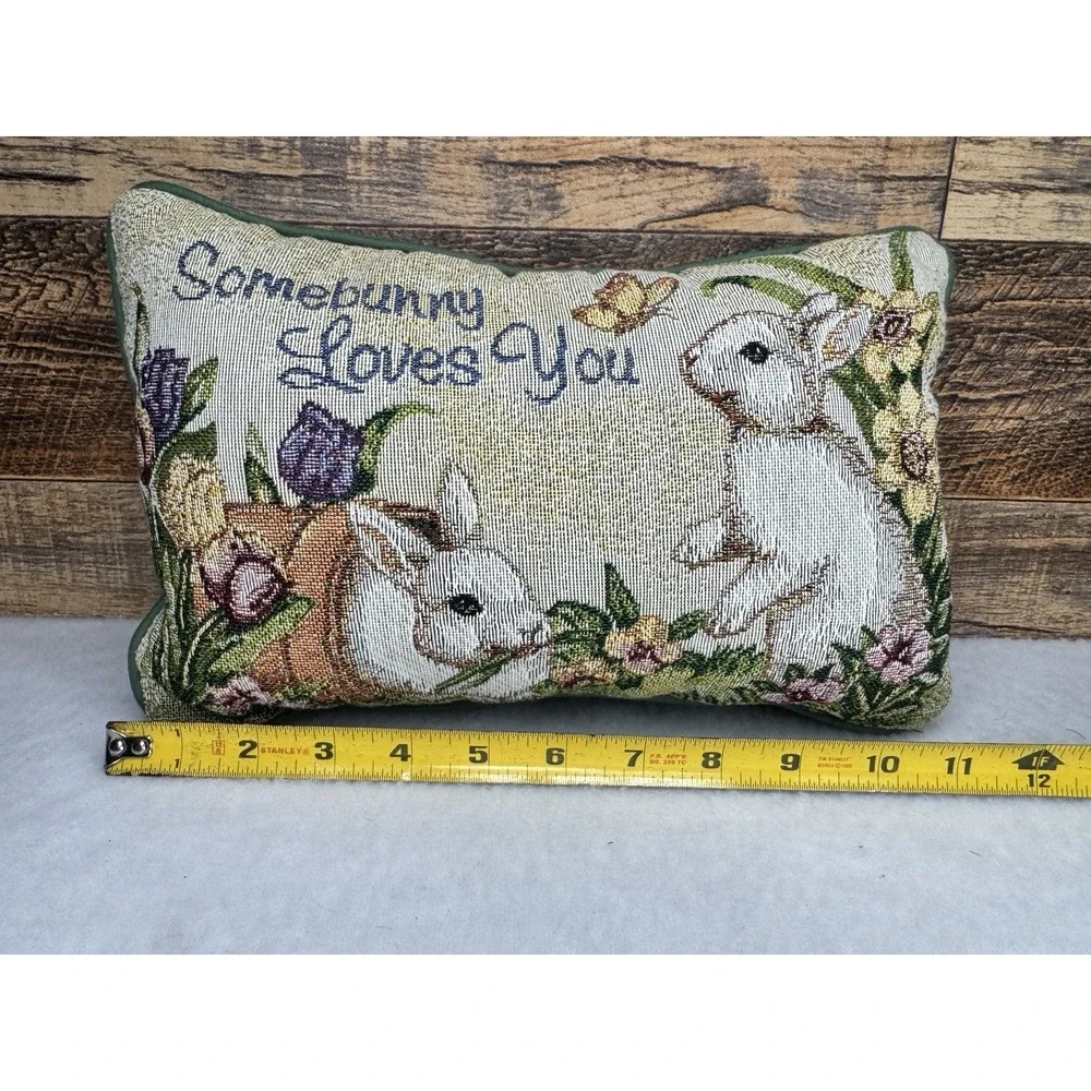 Somebunny Loves You Easter Throw Pillow